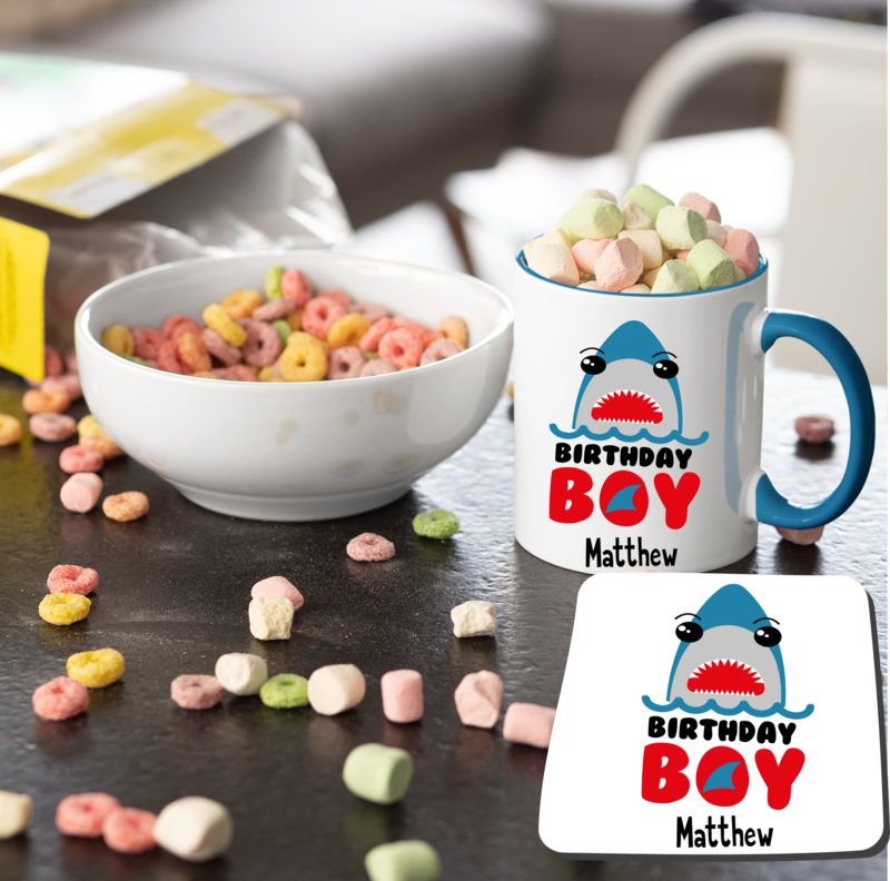 Personalized Mug &amp; Coaster Sets Kids-Birthday