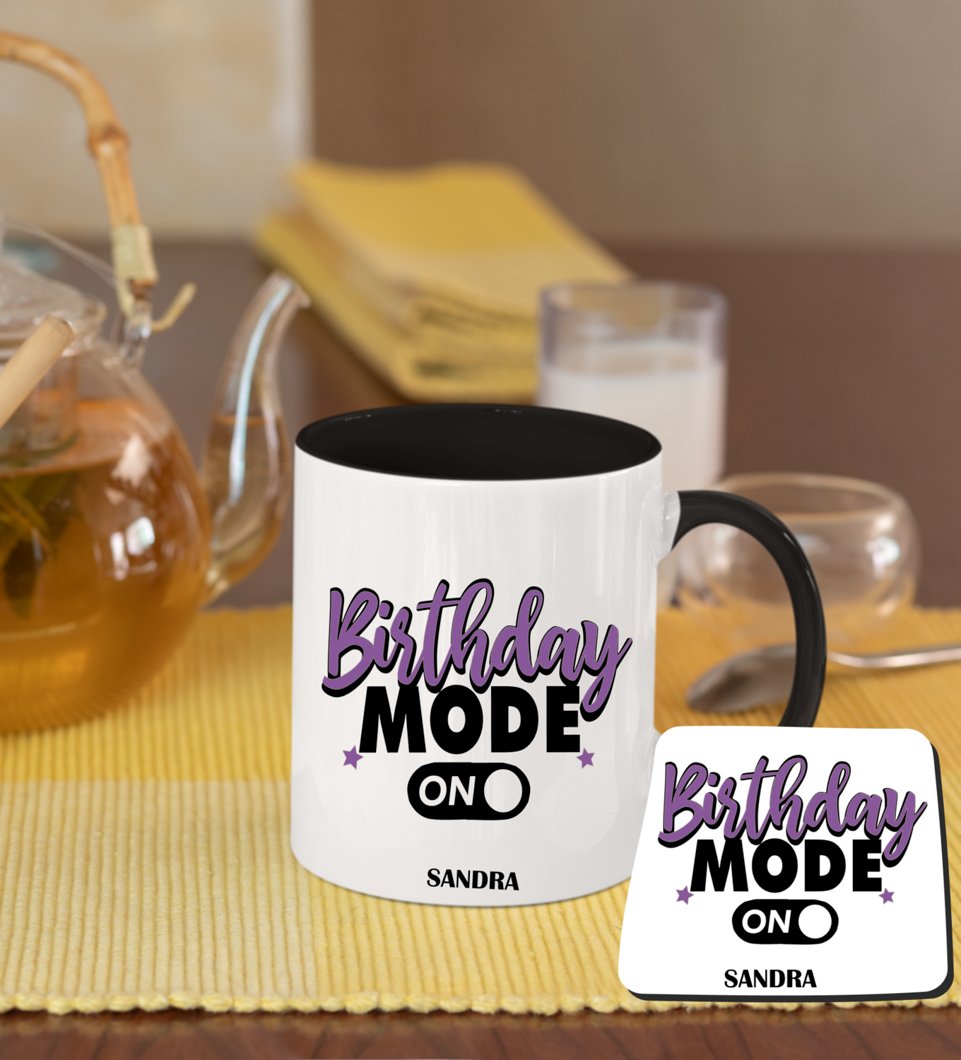 Personalized Mug &amp; Coaster Sets-Birthday
