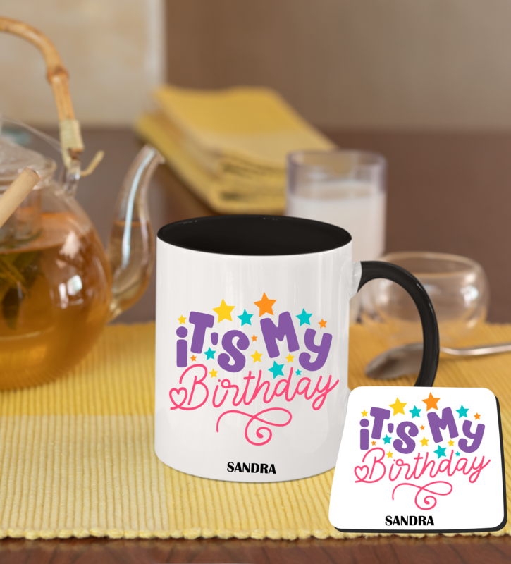 Personalized Mug &amp; Coaster Sets-Birthday