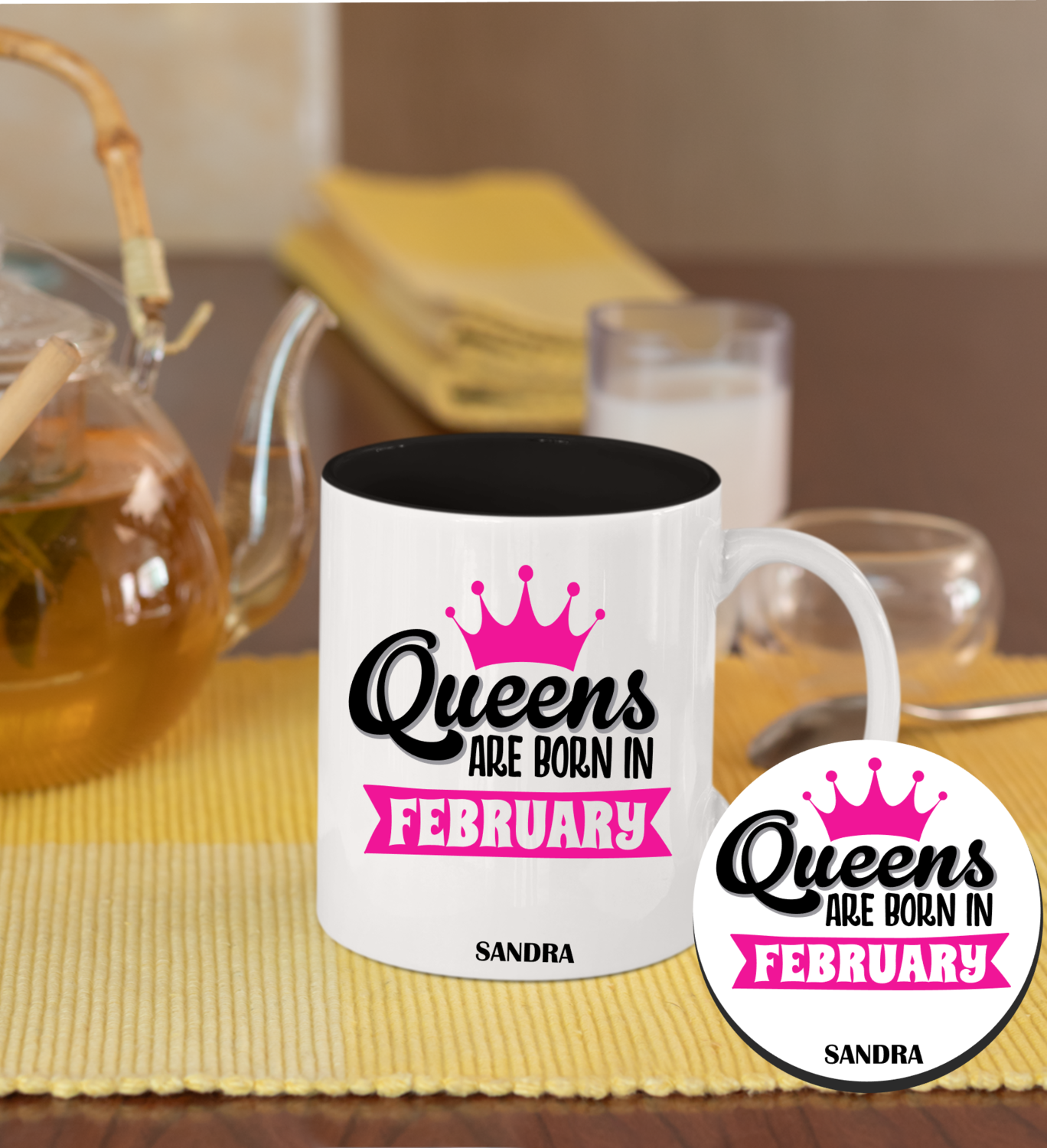 Personalized Mug &amp; Coaster Sets-Birthday