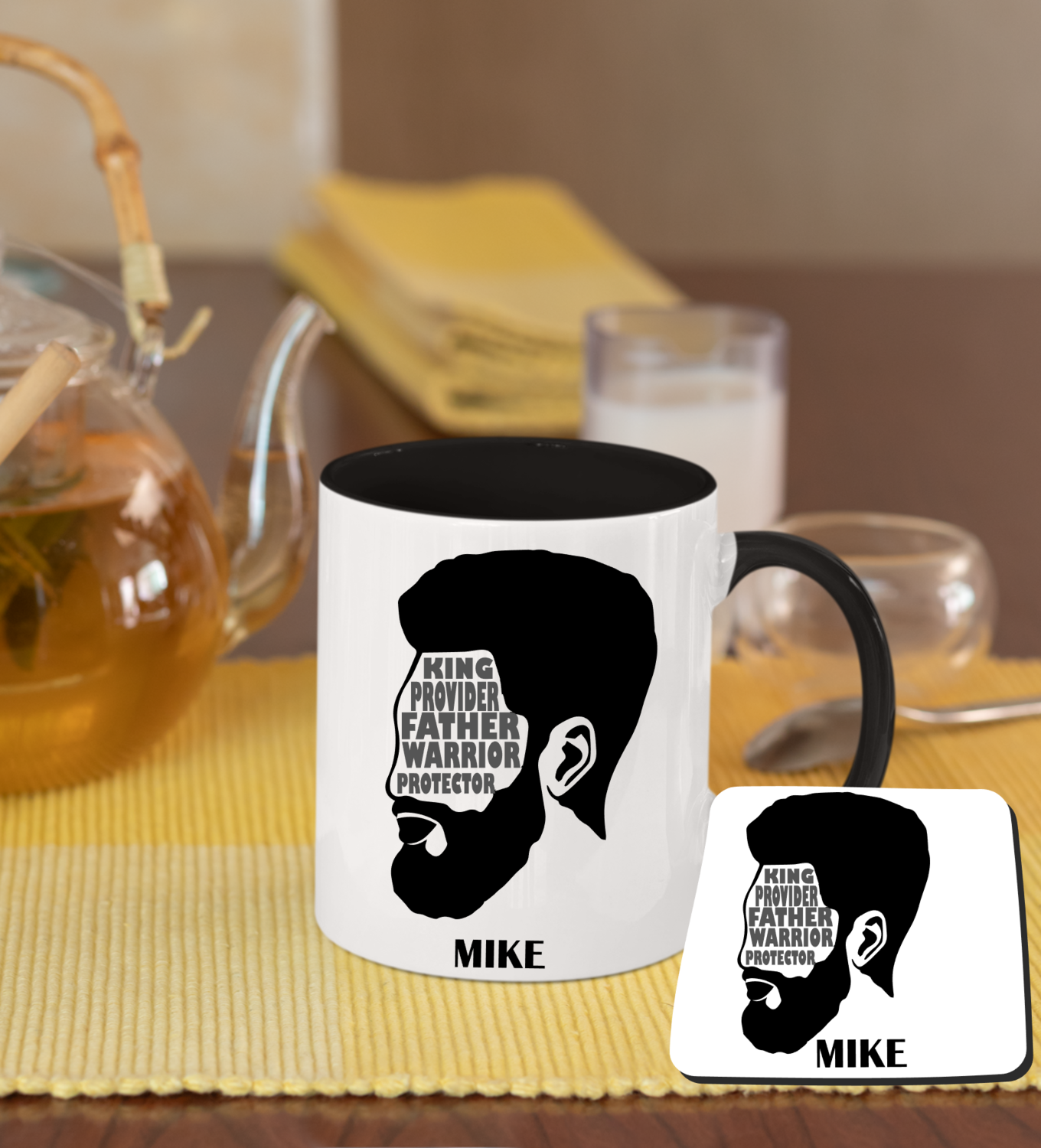 Personalized Mug &amp; Coaster Sets-His/Hers