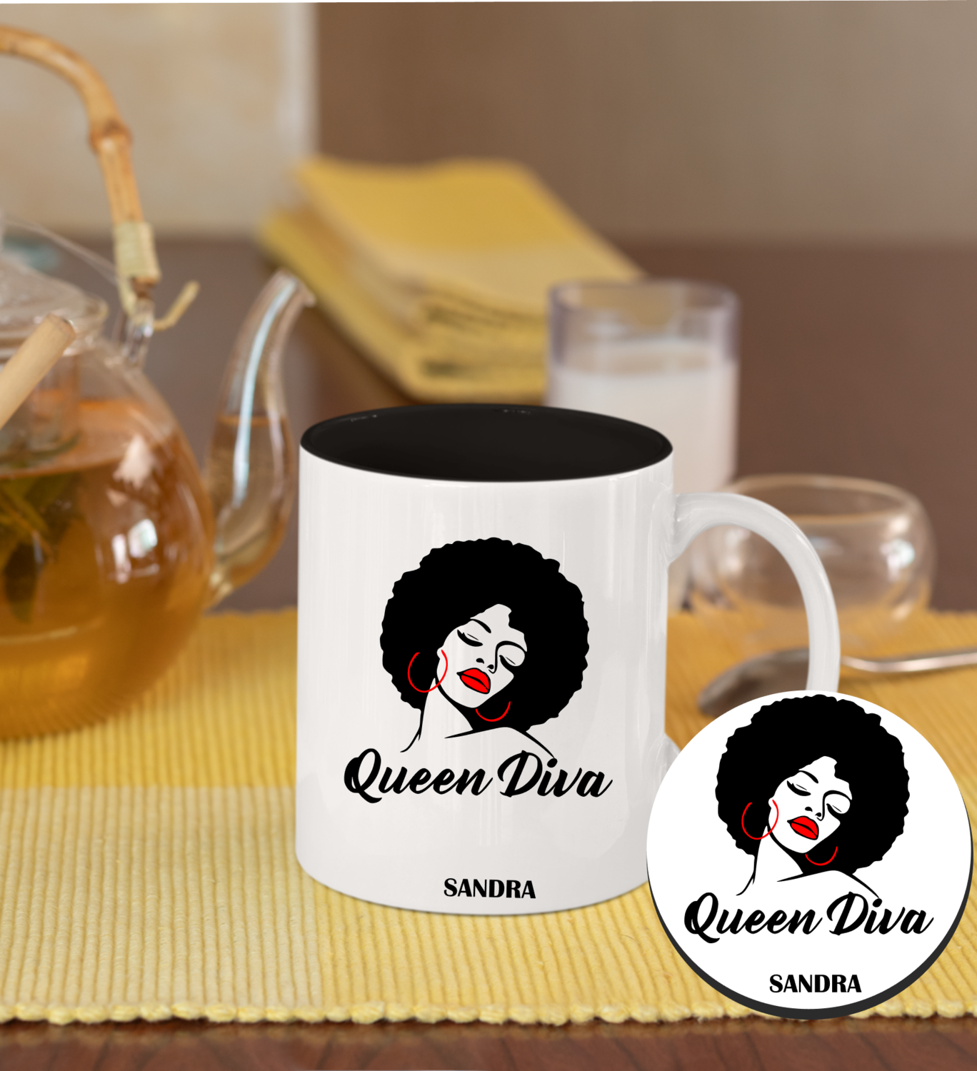 Personalized Mug &amp; Coaster Sets-His/Hers