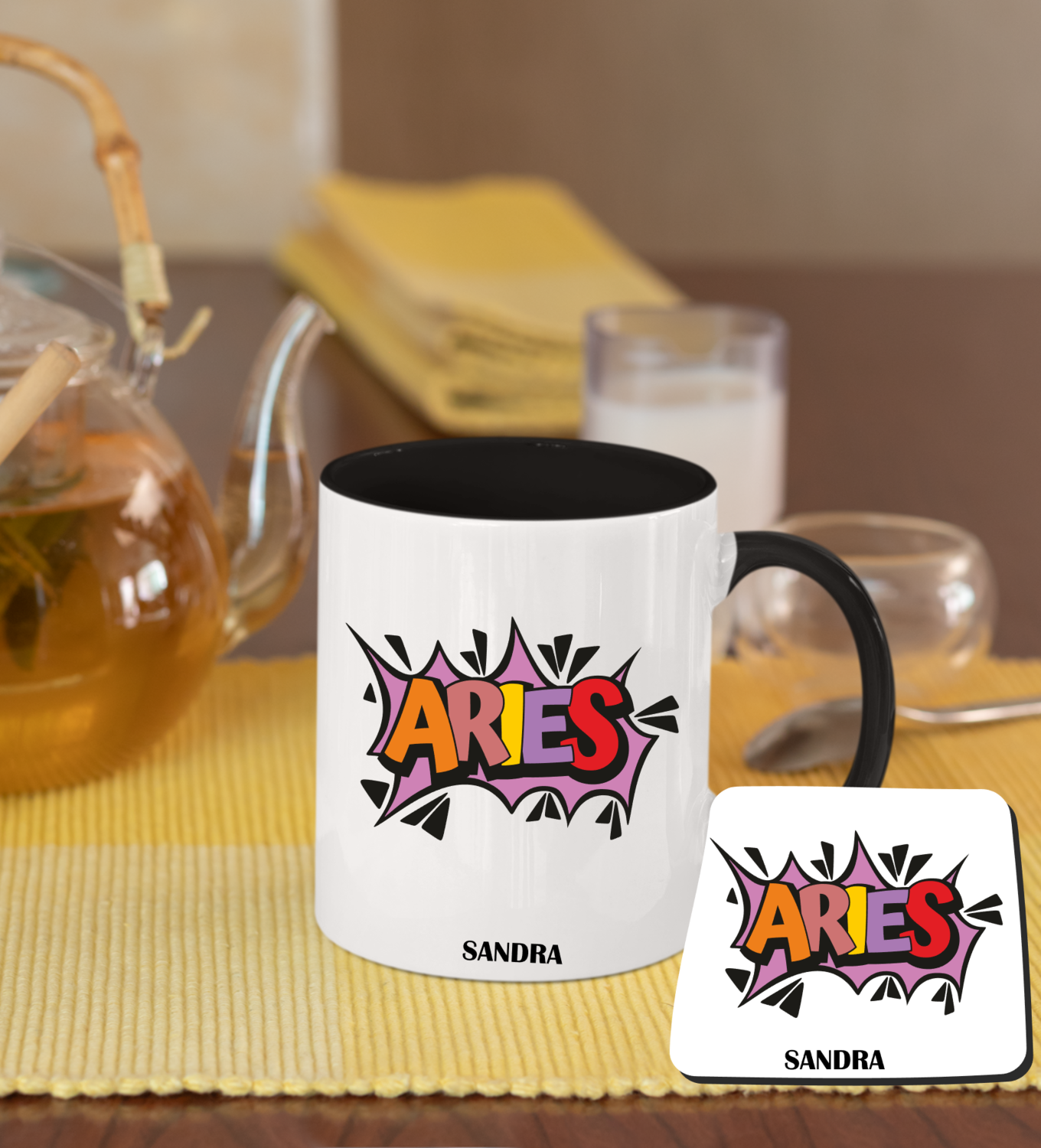 Personalized Mug &amp; Coaster Sets-Birthday
