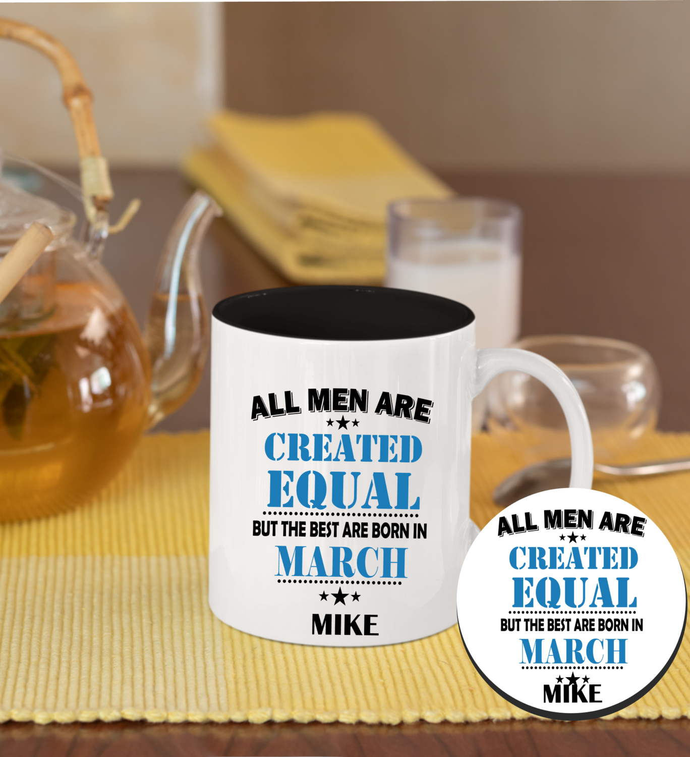 Personalized Mug &amp; Coaster Sets-Birthday