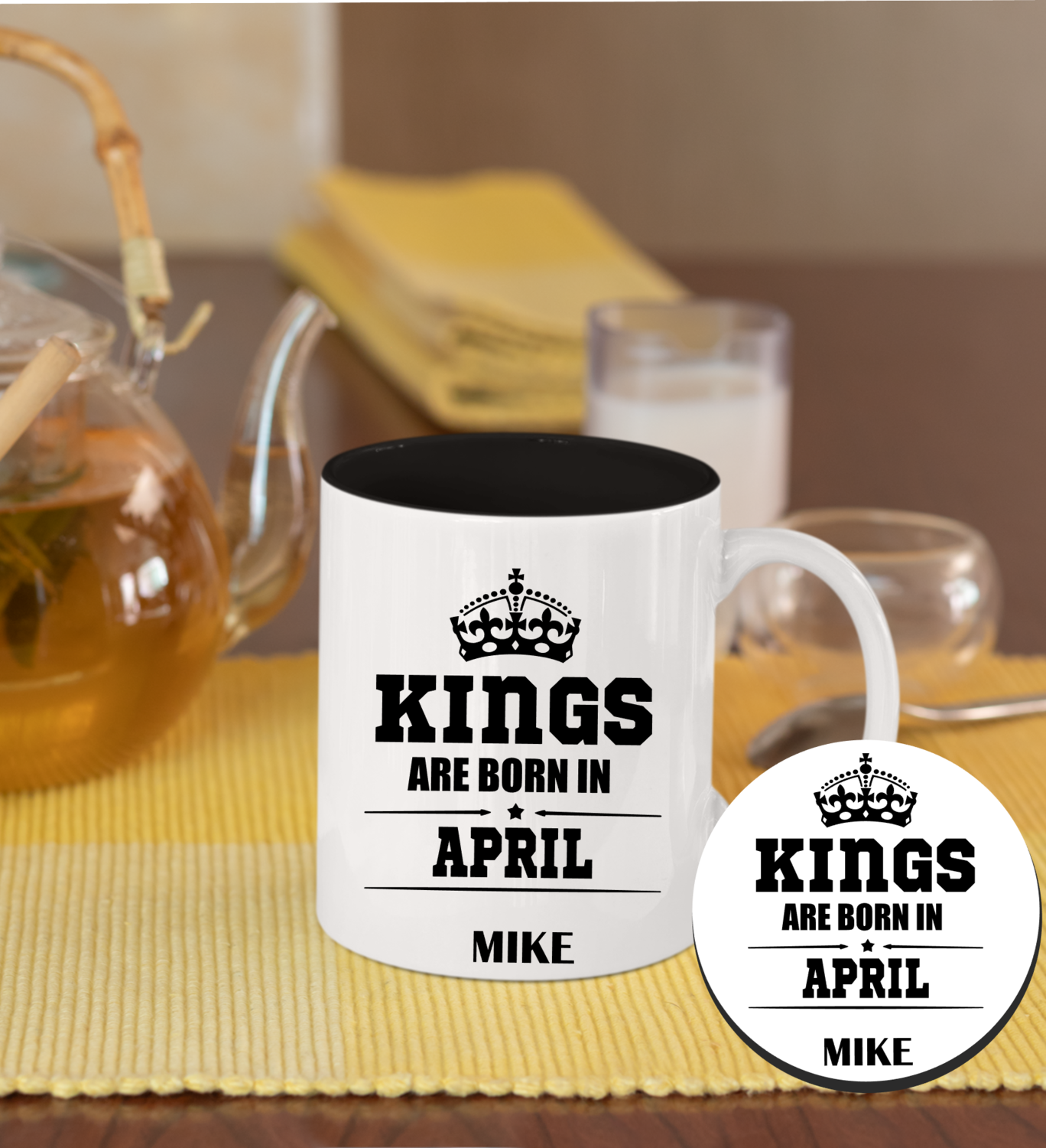 Personalized Mug &amp; Coaster Sets-Birthday