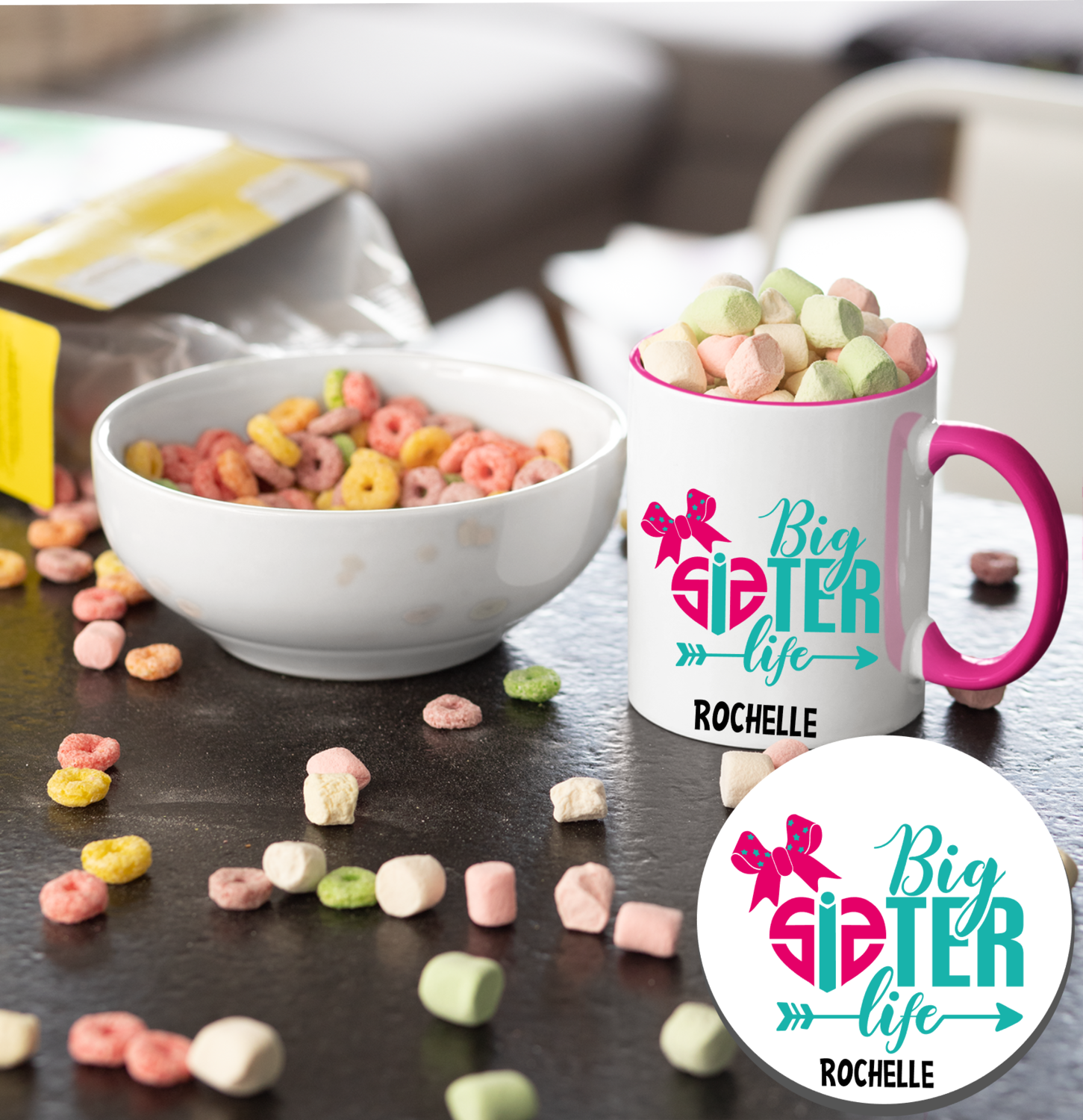 Personalized Mug &amp; Coaster Sets For Kids
