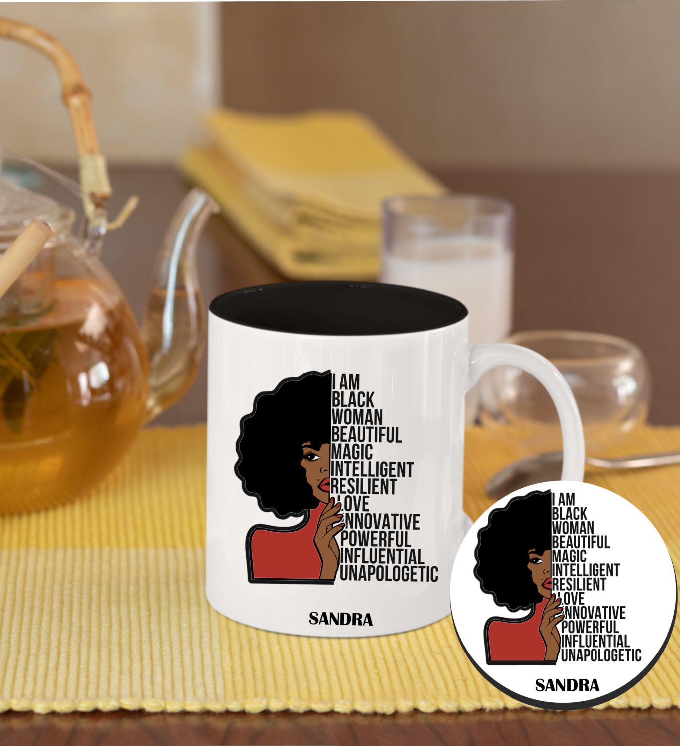 Personalized Mug &amp; Coaster Sets-His/Hers