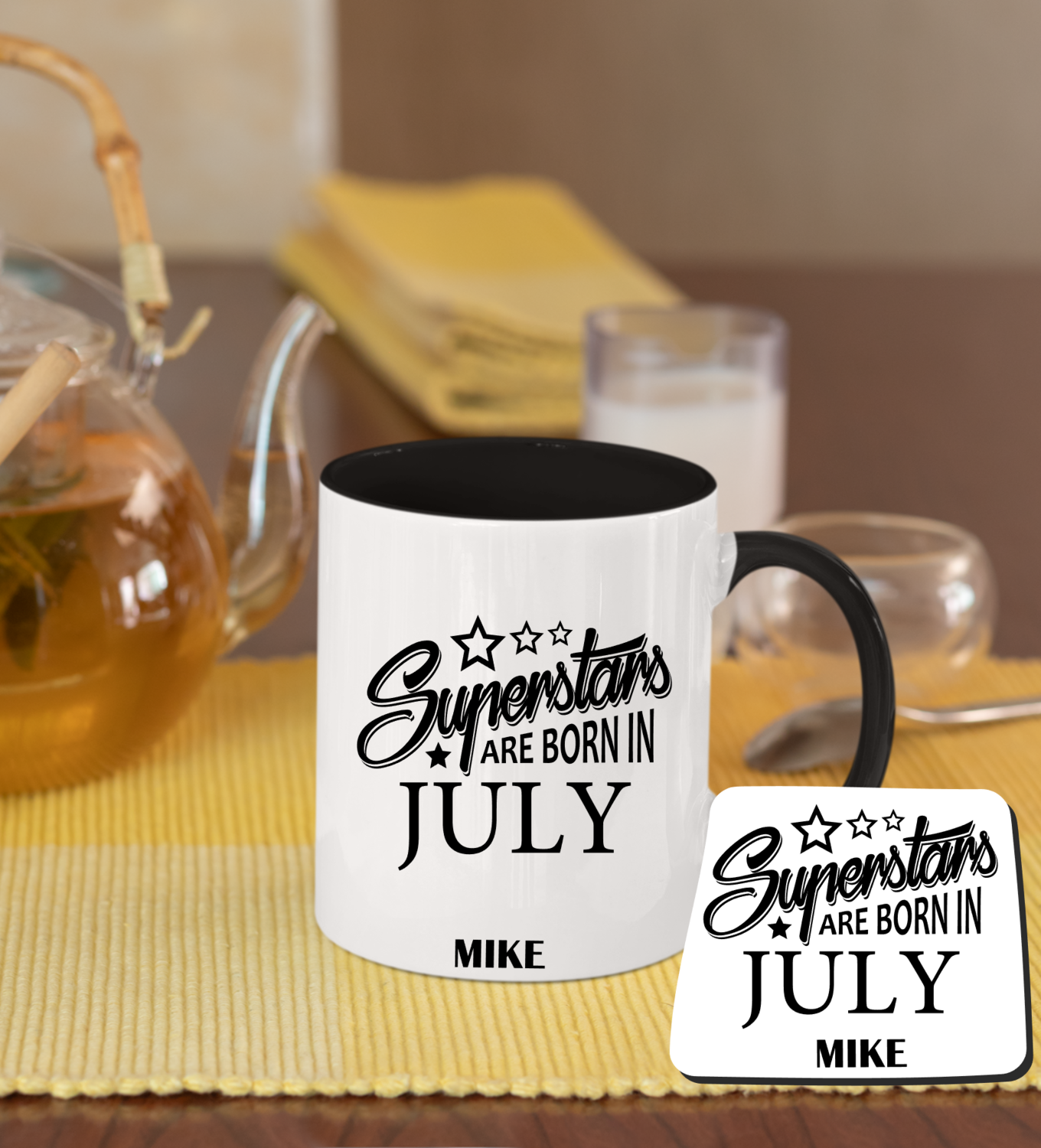 Personalized Mug &amp; Coaster Sets-Birthday