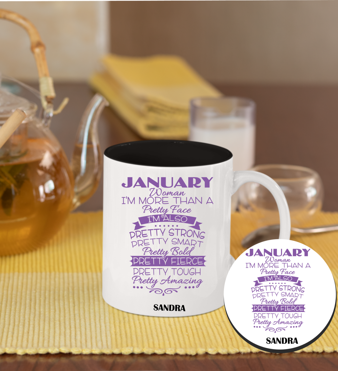 Personalized Mug &amp; Coaster Sets-Birthday