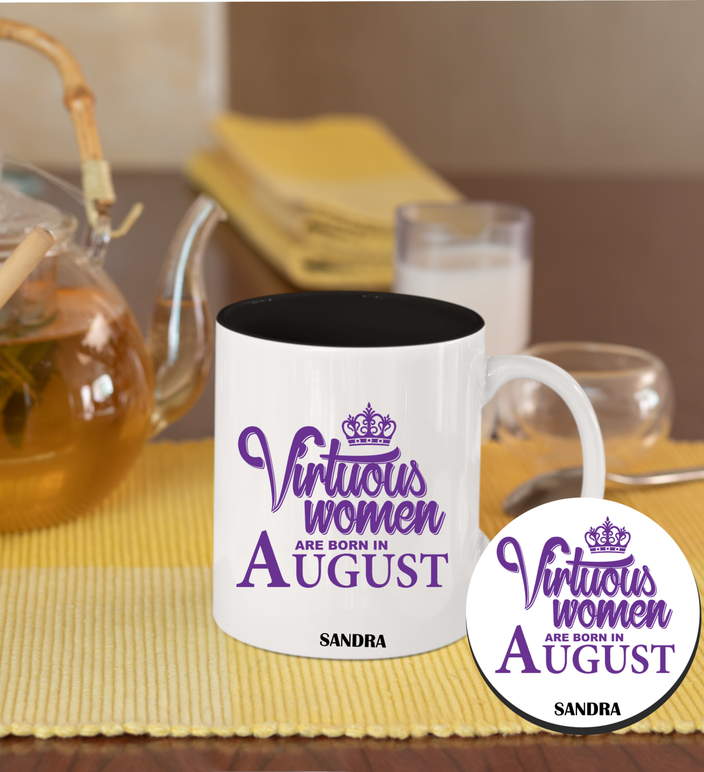 Personalized Mug &amp; Coaster Sets-Birthday