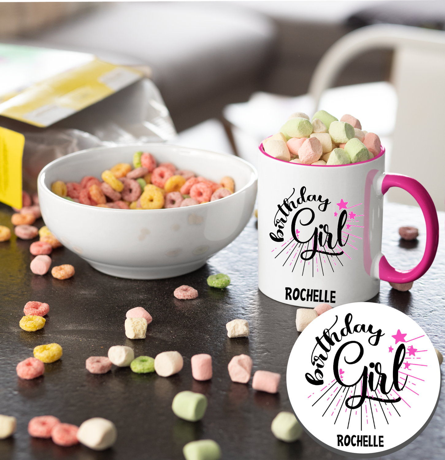 Personalized Mug &amp; Coaster Sets Kids-Birthday