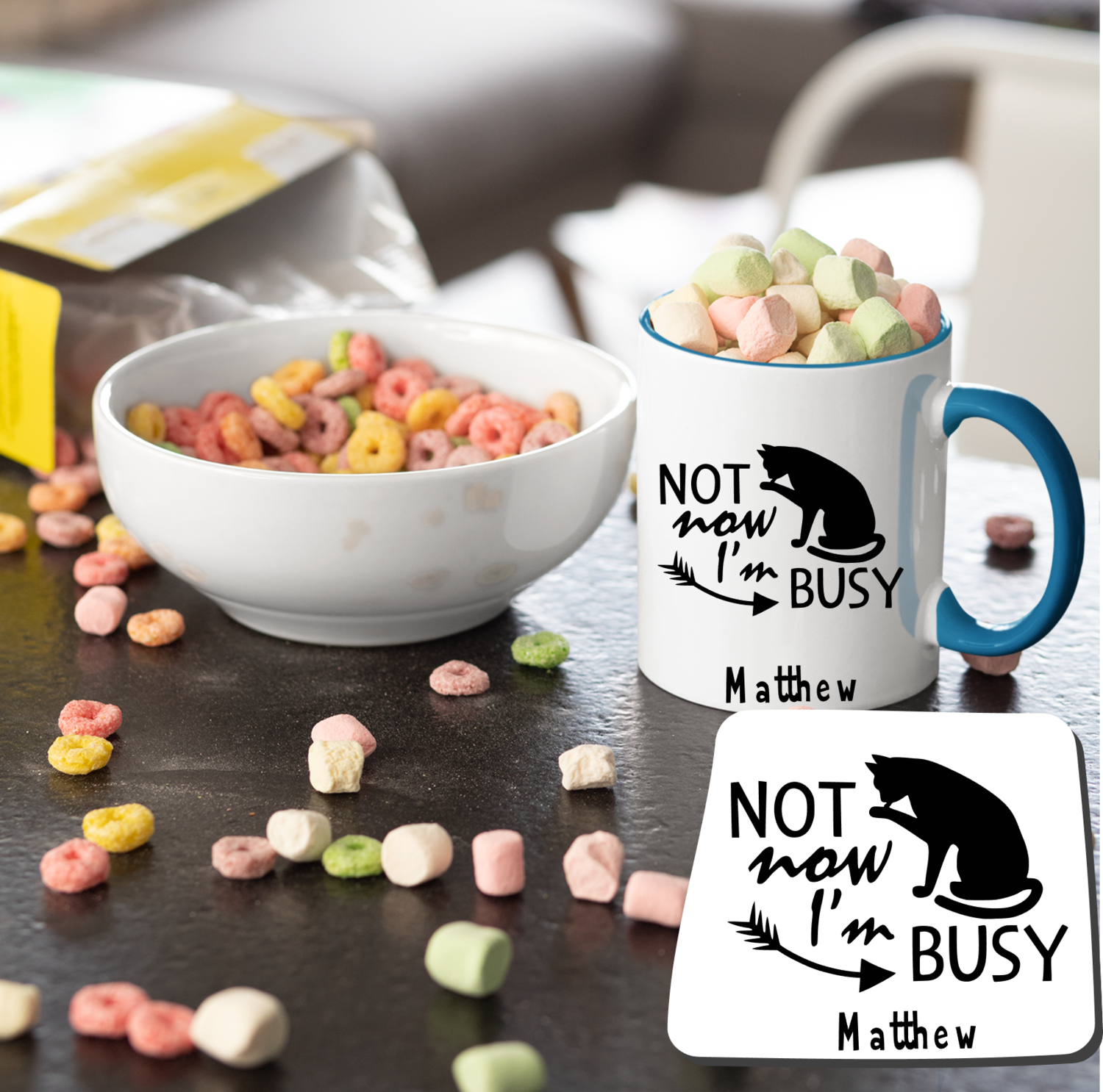Personalized Mug &amp; Coaster Sets For Kids