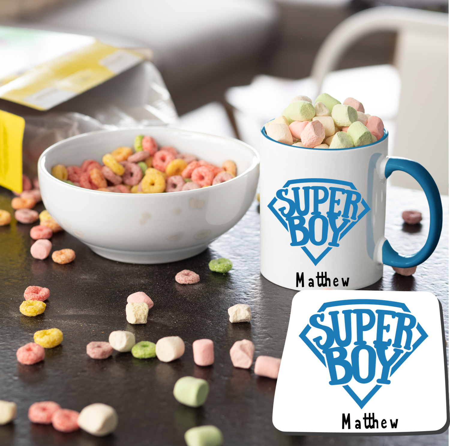 Personalized Mug &amp; Coaster Sets For Kids