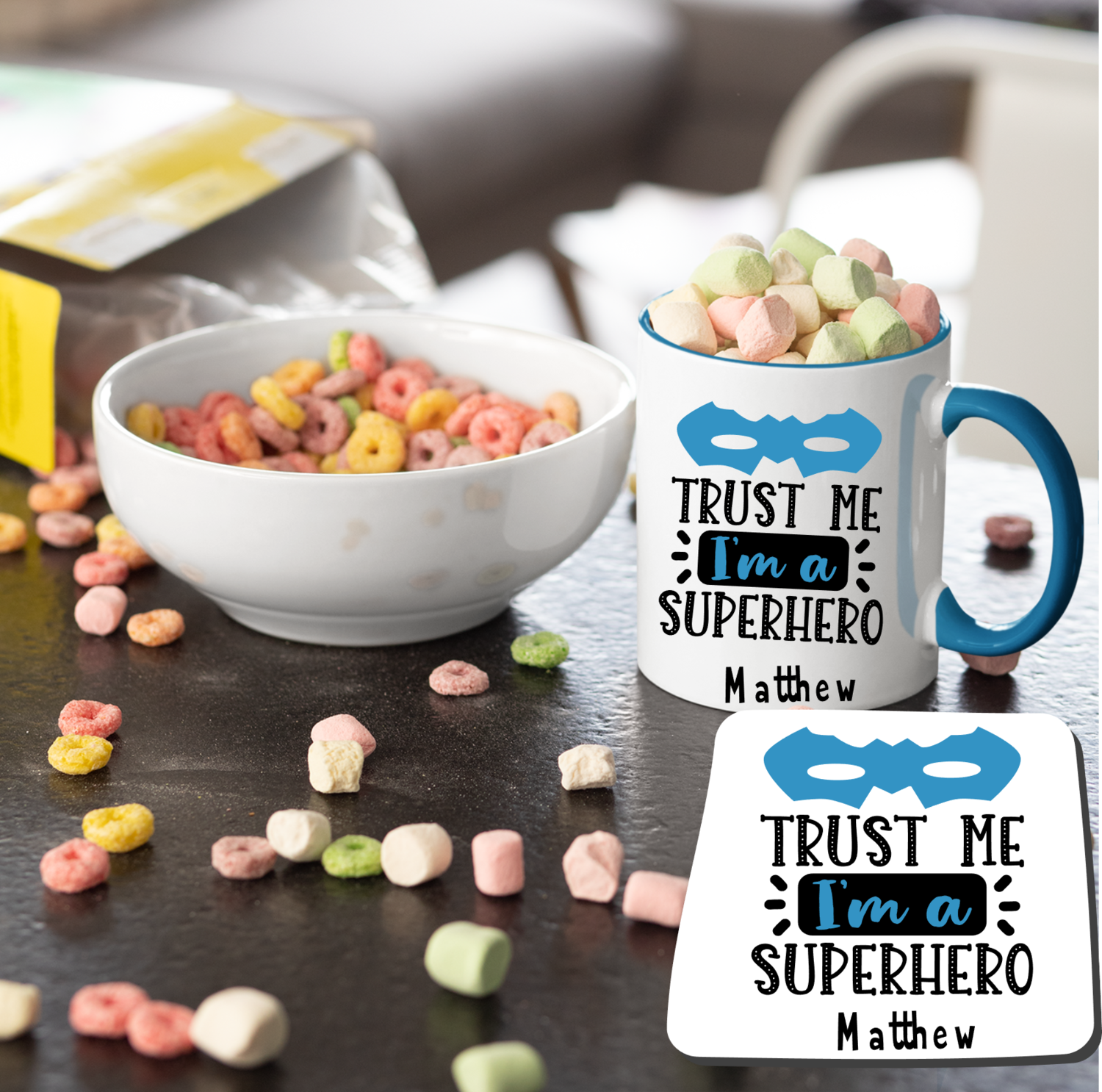 Personalized Mug &amp; Coaster Sets For Kids