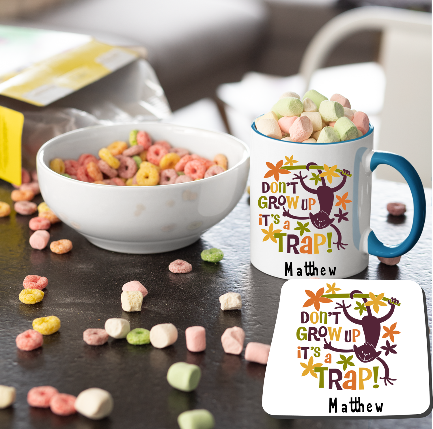 Personalized Mug &amp; Coaster Sets For Kids