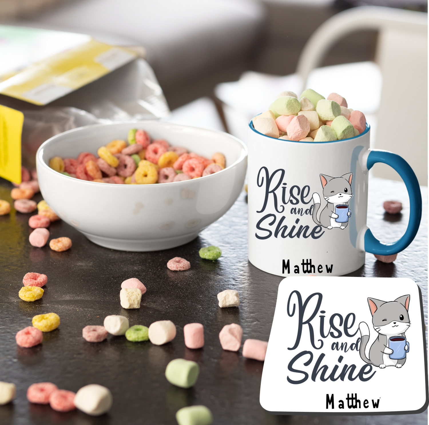 Personalized Mug &amp; Coaster Sets For Kids