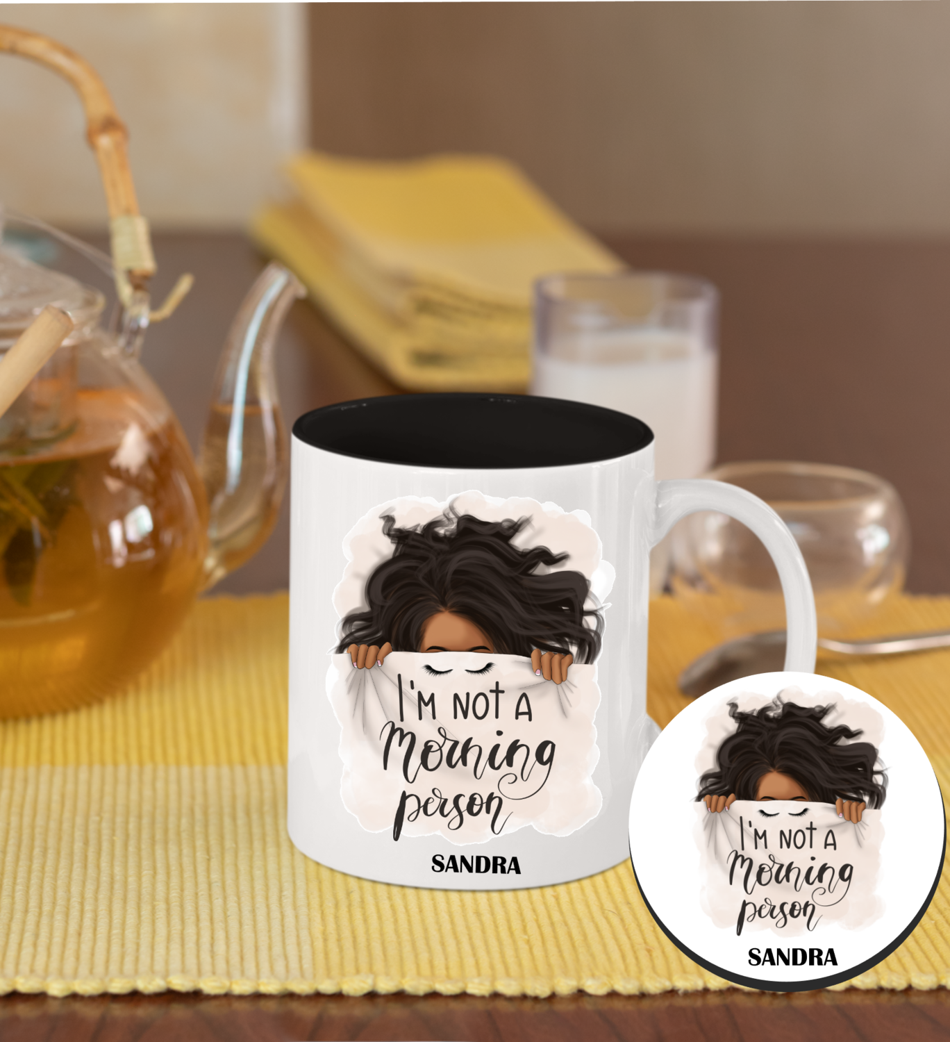 Personalized Mug &amp; Coaster Sets-His/Hers