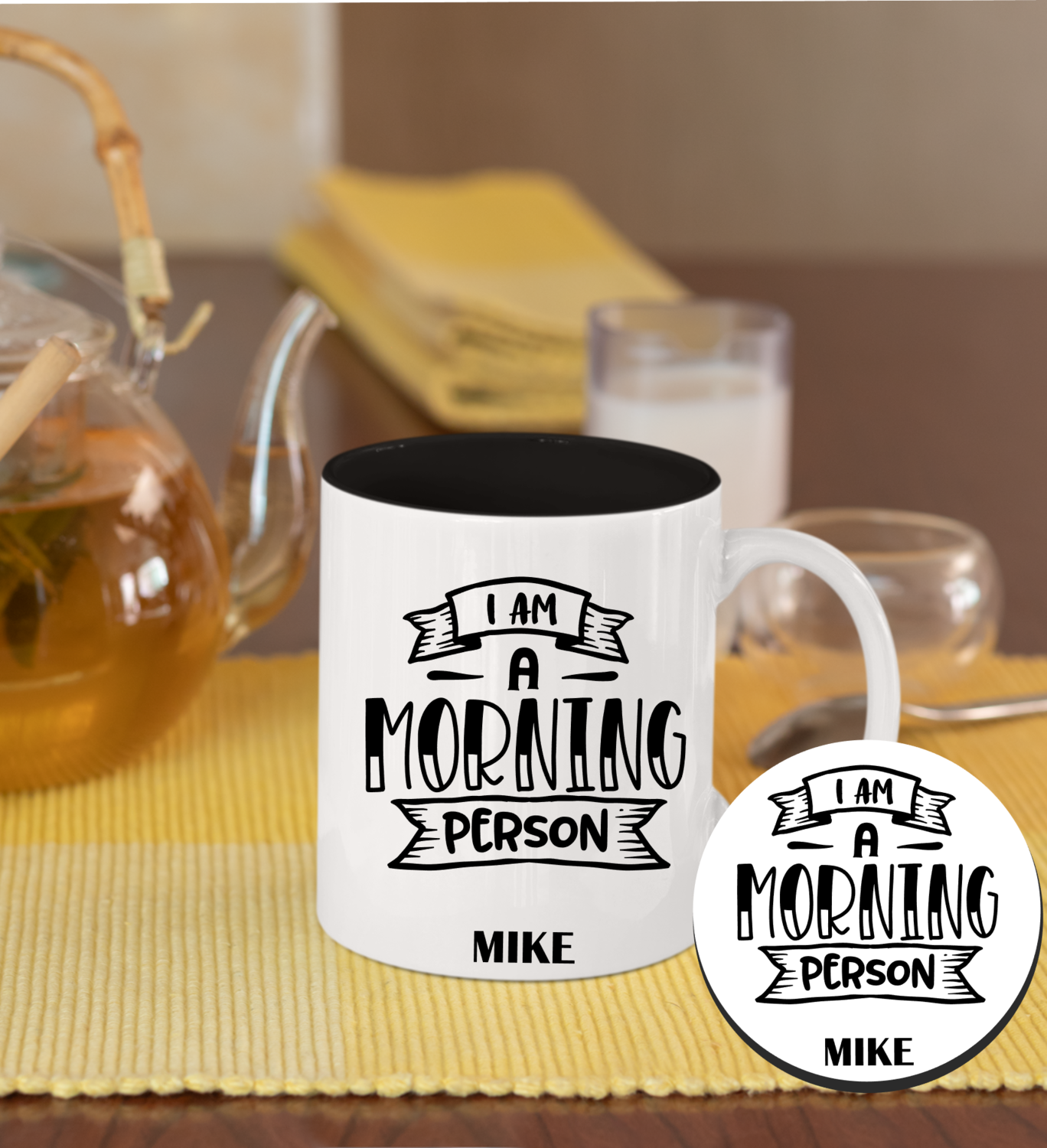 Personalized Mug &amp; Coaster Sets-His/Hers