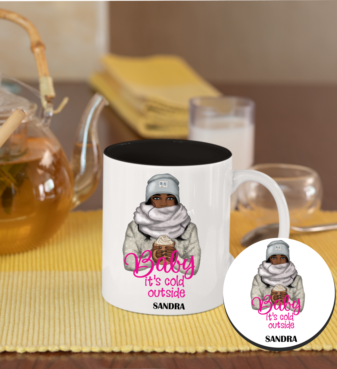 Personalized Mug &amp; Coaster Sets-His/Hers