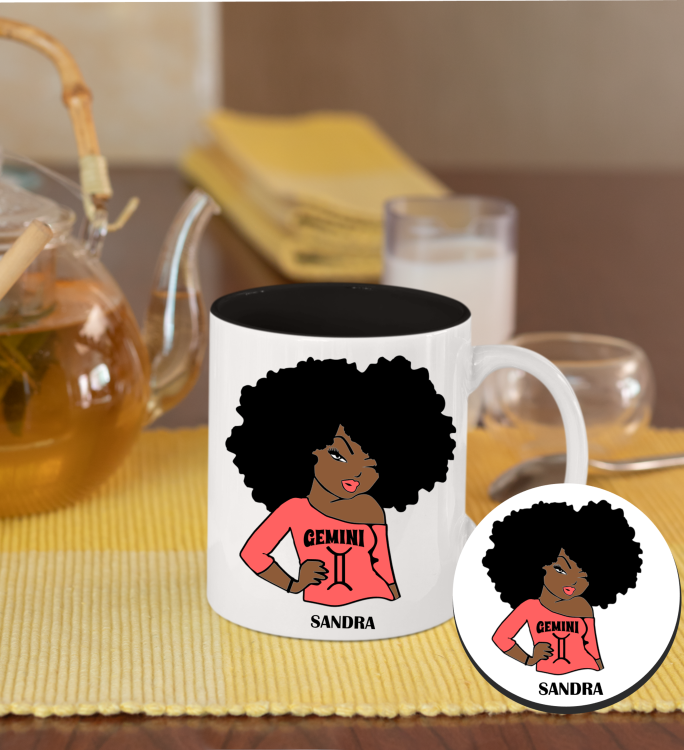 Personalized Mug &amp; Coaster Sets-Birthday