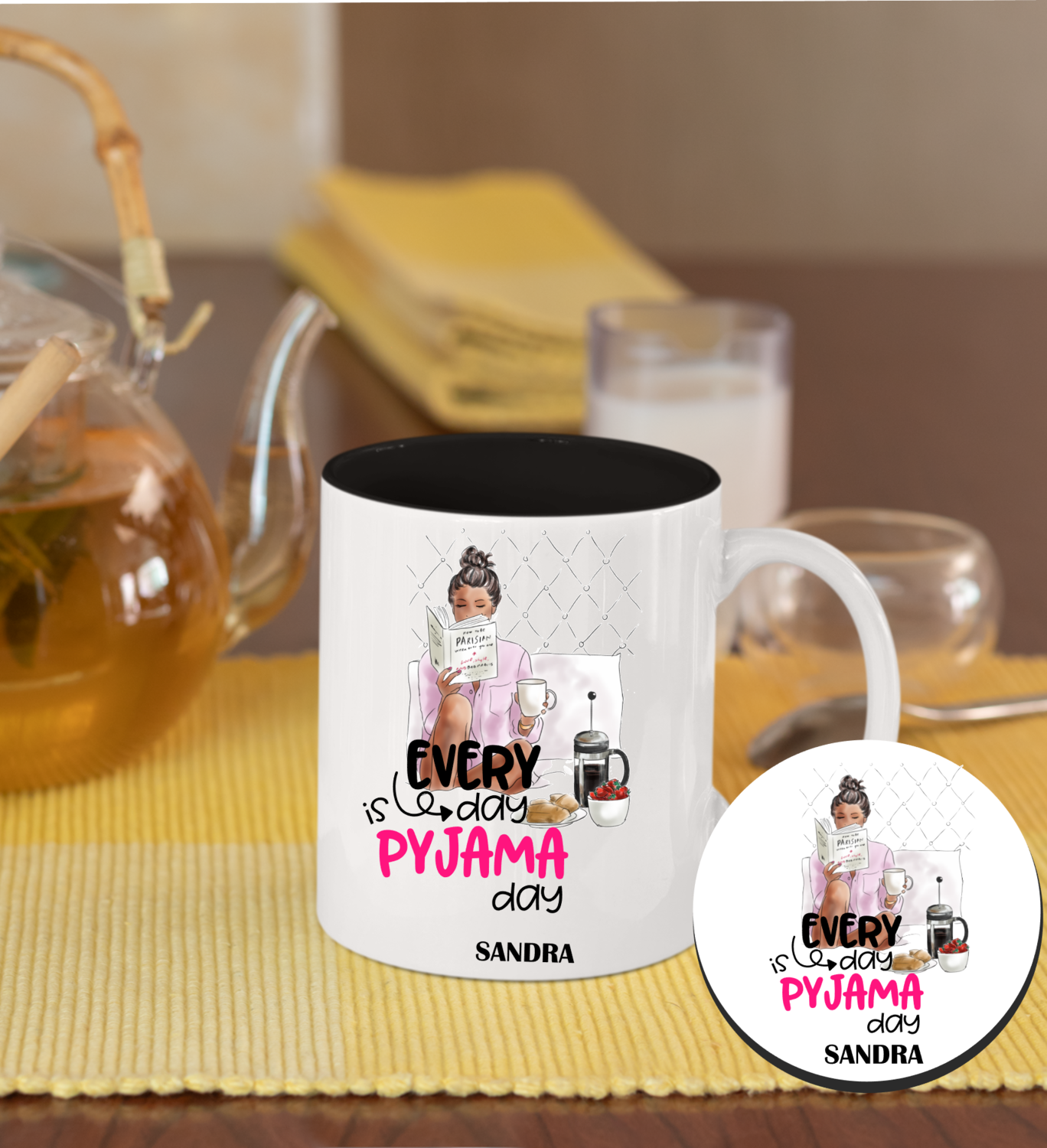 Personalized Mug &amp; Coaster Sets-His/Hers