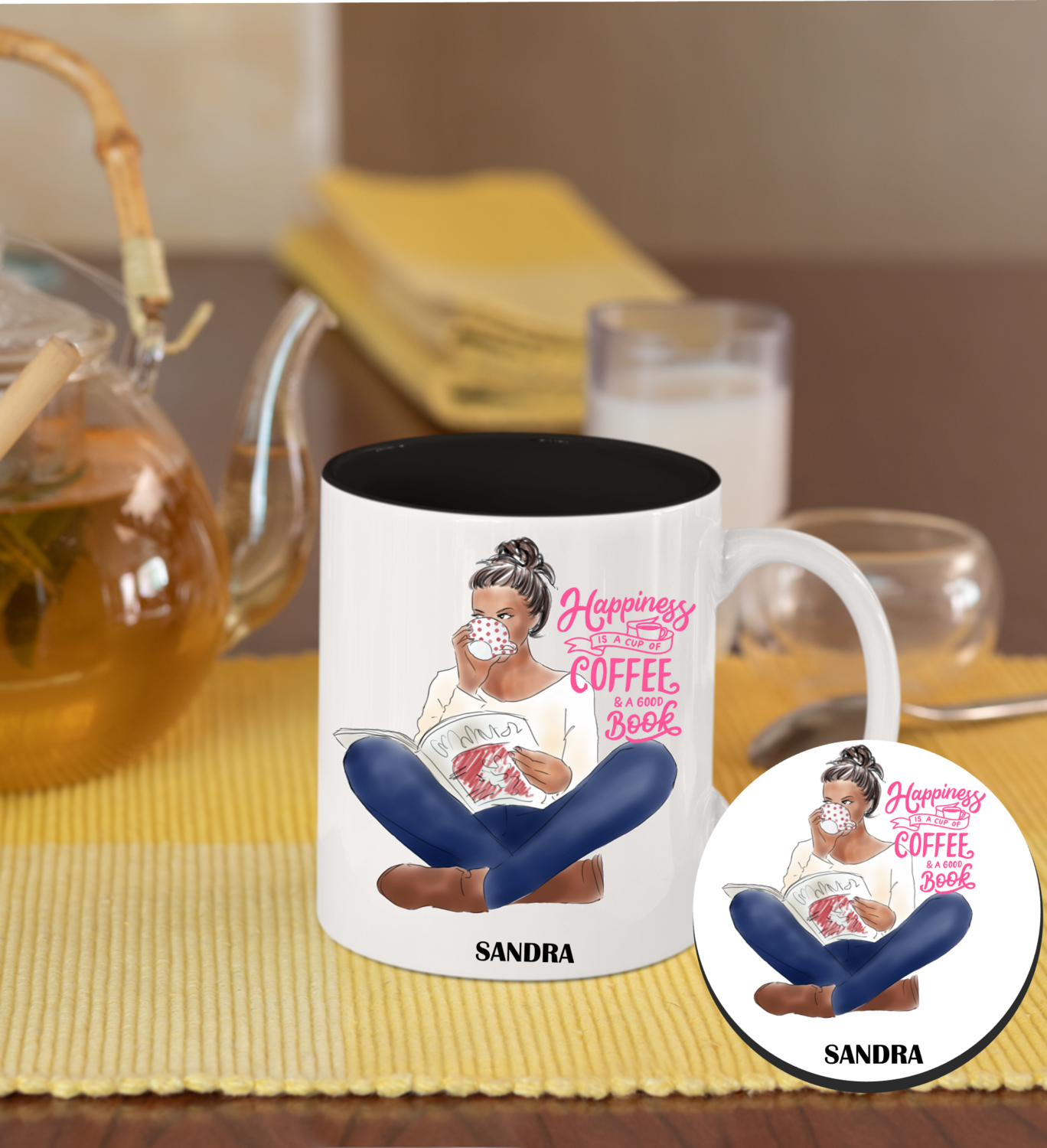 Personalized Mug &amp; Coaster Sets-His/Hers