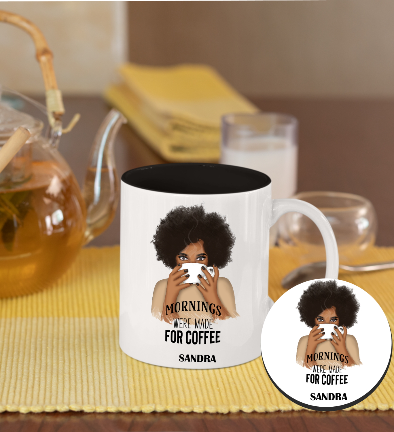 Personalized Mug &amp; Coaster Sets-His/Hers