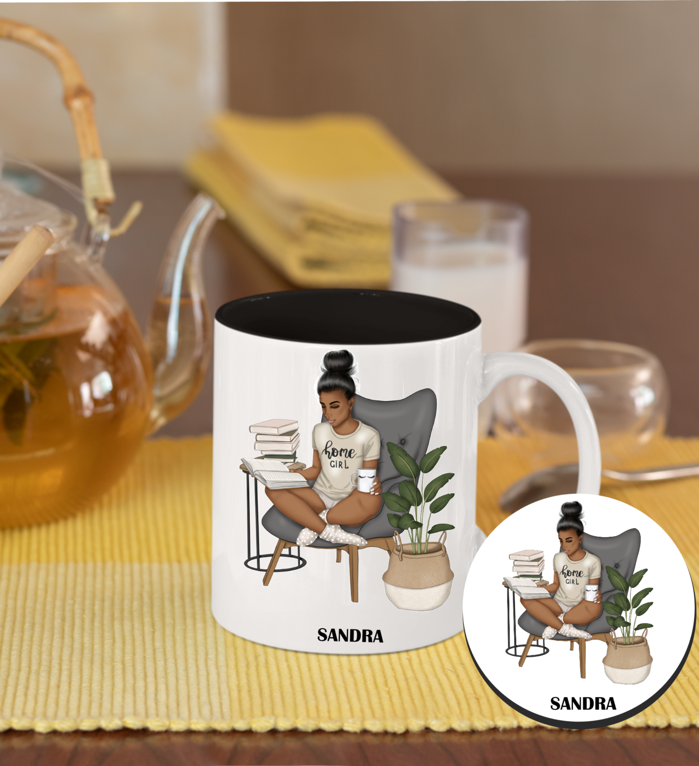 Personalized Mug &amp; Coaster Sets-His/Hers