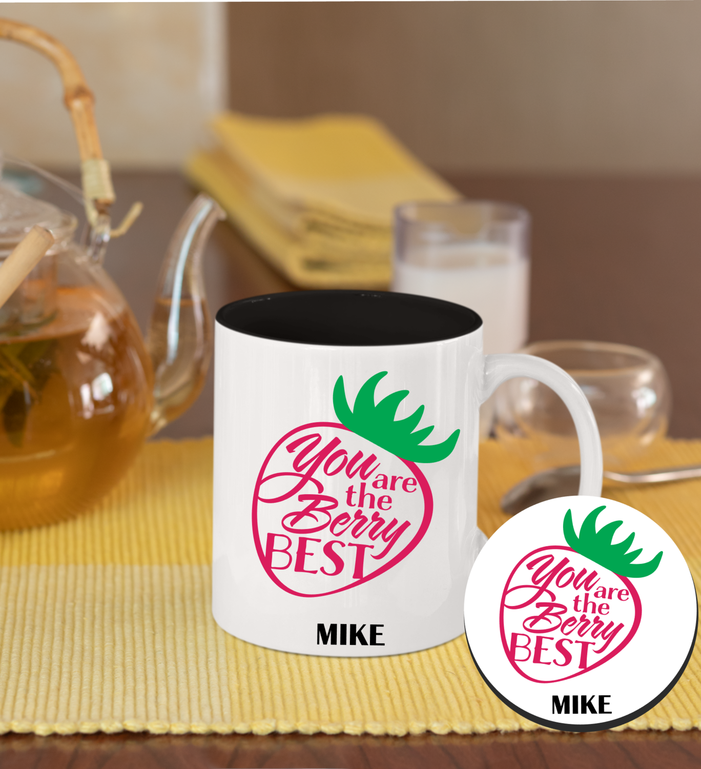 Personalized Mug &amp; Coaster Sets-His/Hers