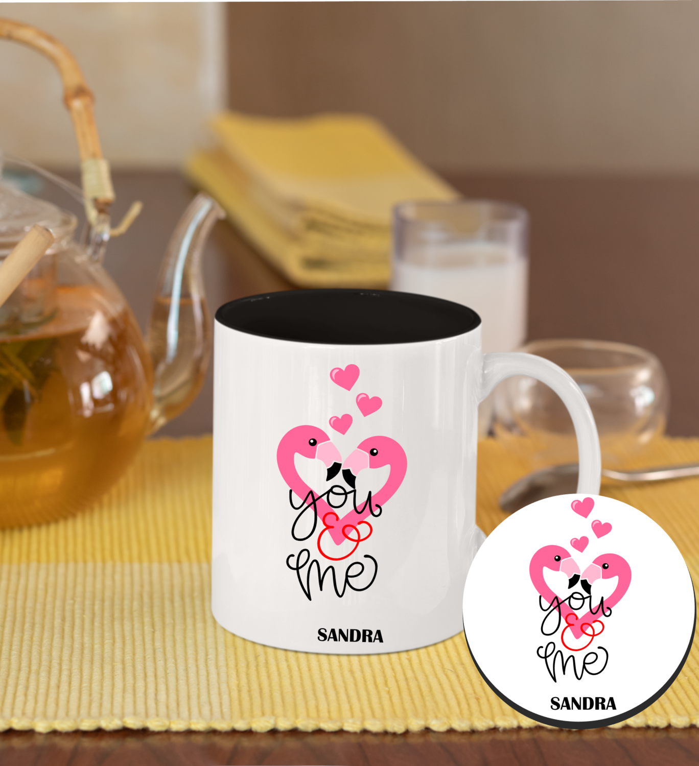 Personalized Mug &amp; Coaster Sets-His/Hers