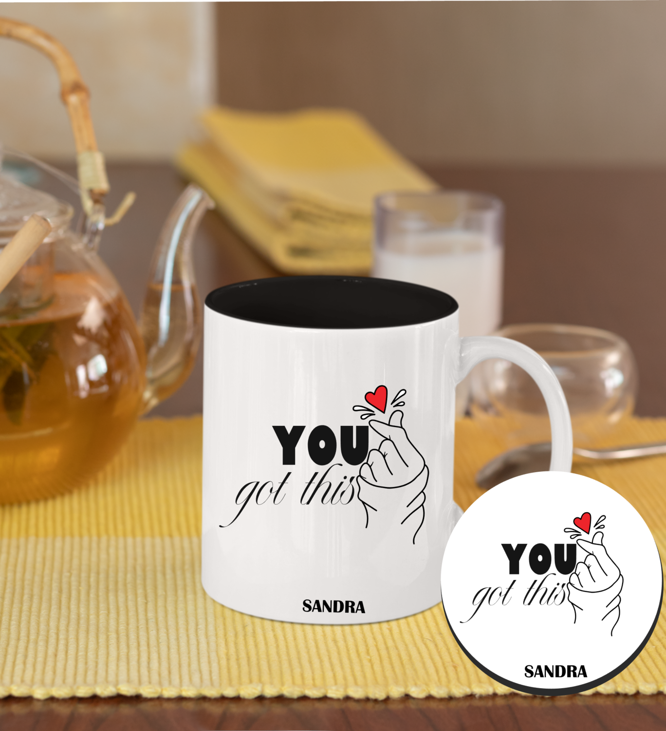 Personalized Mug &amp; Coaster Sets-His/Hers