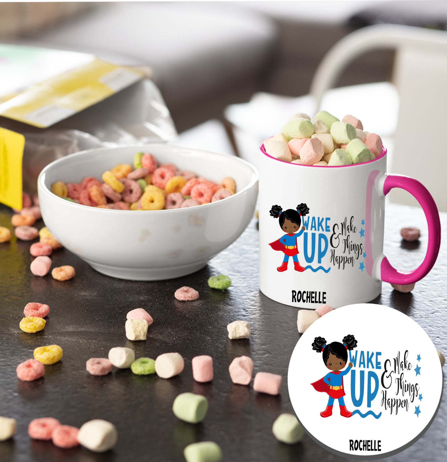 Personalized Mug &amp; Coaster Sets For Kids