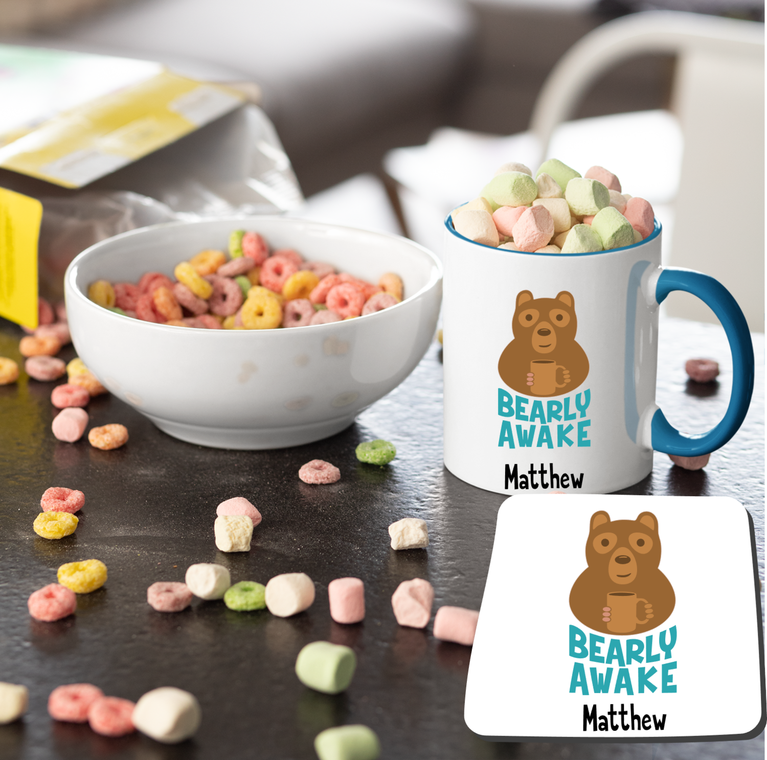 Personalized Mug &amp; Coaster Sets For Kids
