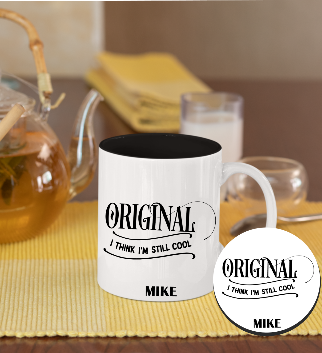 Personalized Mug &amp; Coaster Sets-His/Hers