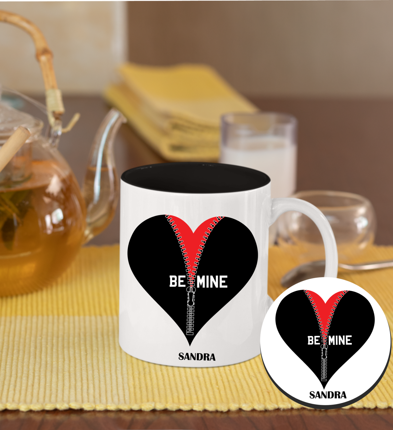 Personalized Mug &amp; Coaster Sets-His/Hers