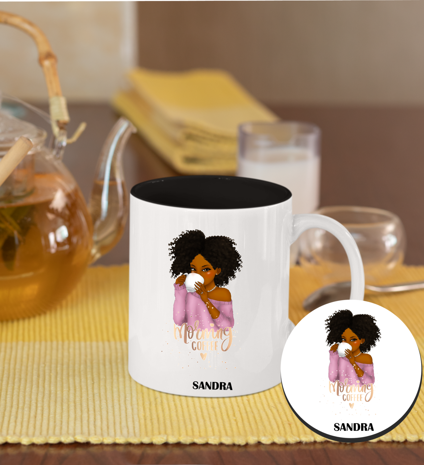 Personalized Mug &amp; Coaster Sets-His/Hers