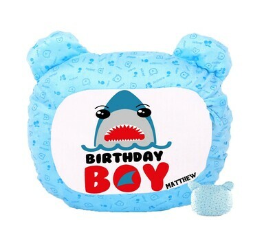 Personalized Bear Head Birthday Pillows-Boys