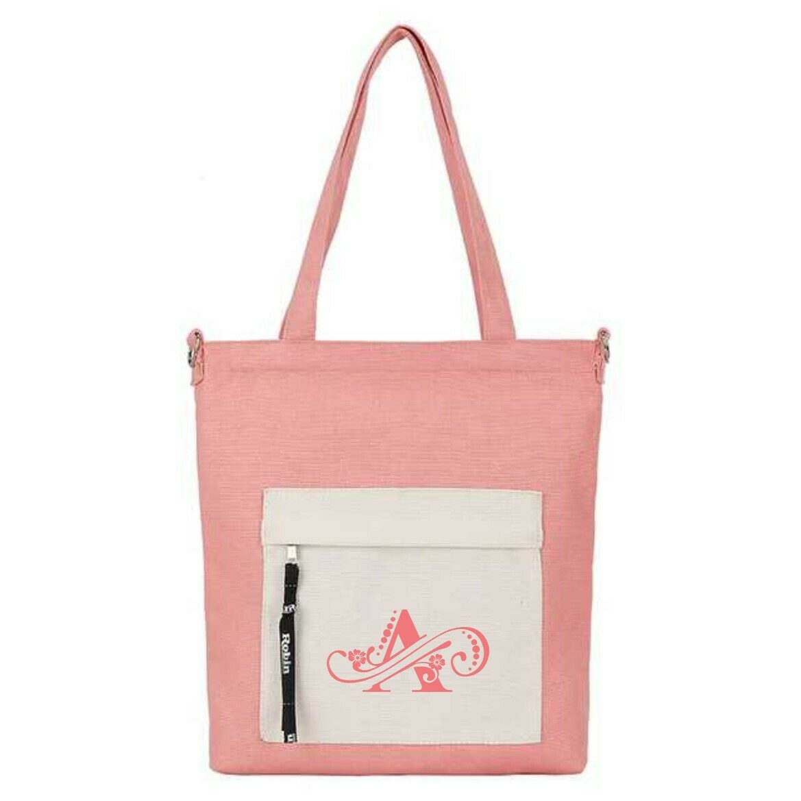 Personalized Canvas Tote Bags, Select Design: Monogram1