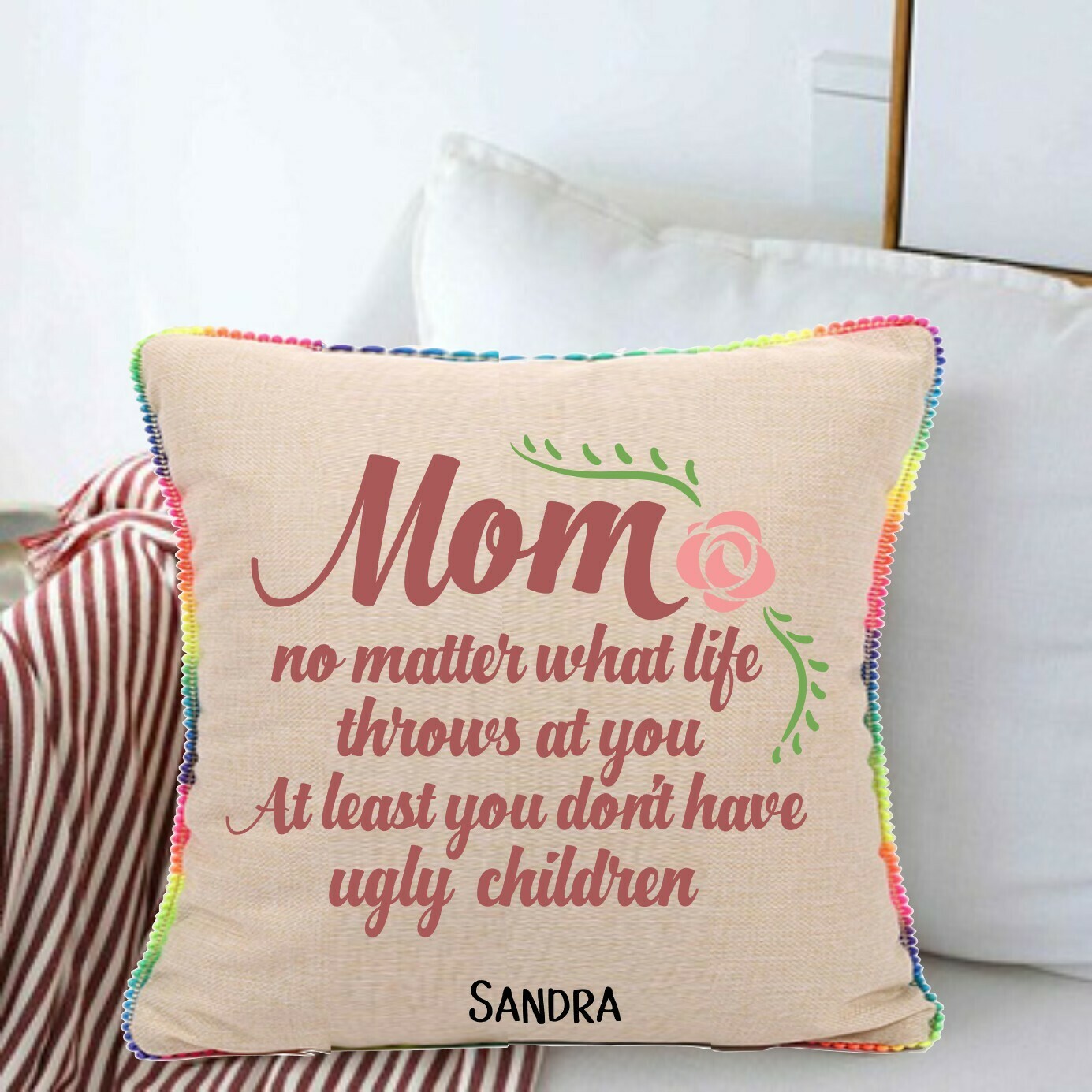 Personalized Throw Pillows for Her-Gift for Mom-Customized gift for Her