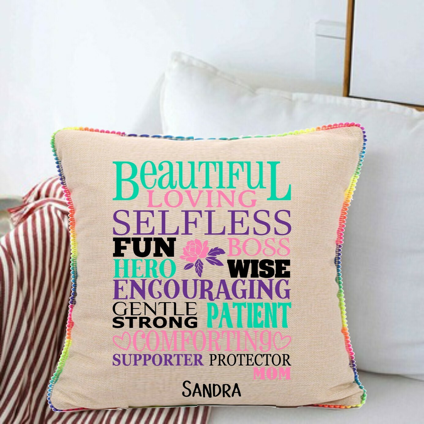 Personalized Throw Pillows for Her-Gift for Mom-Customized gift for Her