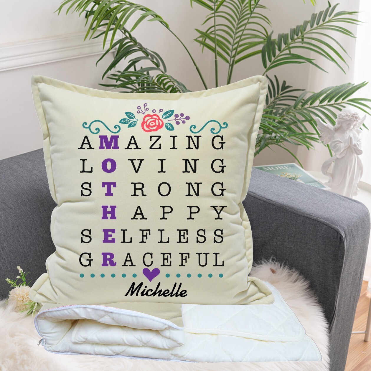 Personalized 2 in1 Pillow &amp; Quilt
