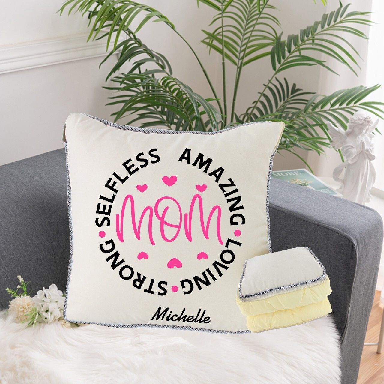 Personalized 2 in1 Pillow &amp; Quilt