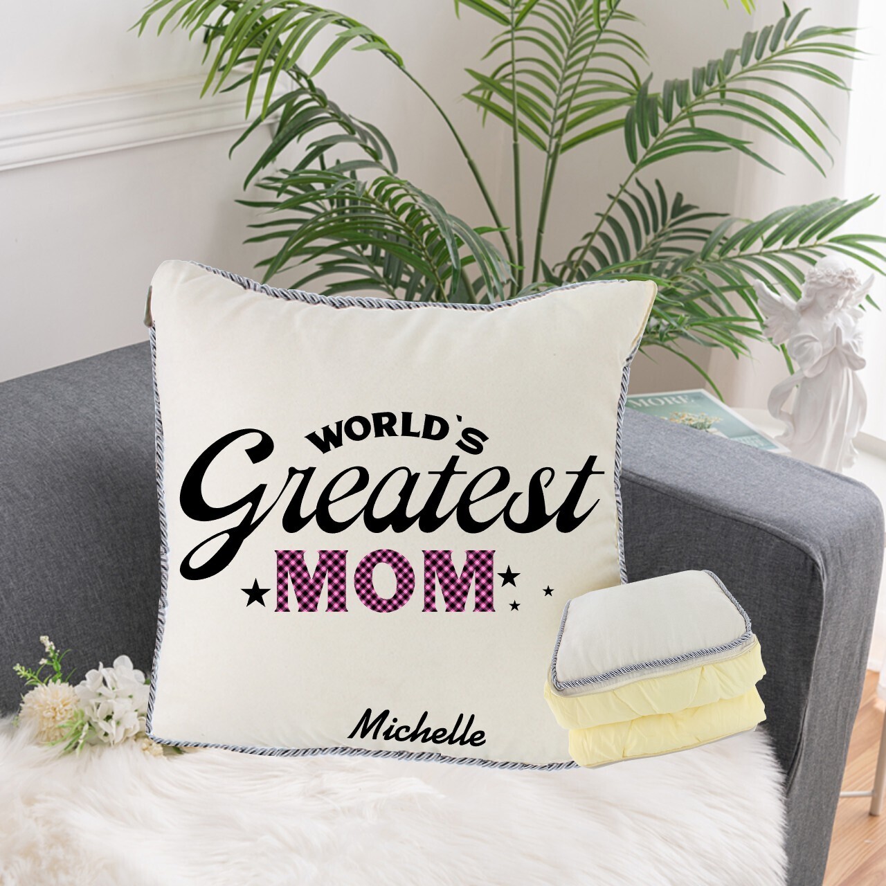 Personalized 2 in1 Pillow &amp; Quilt