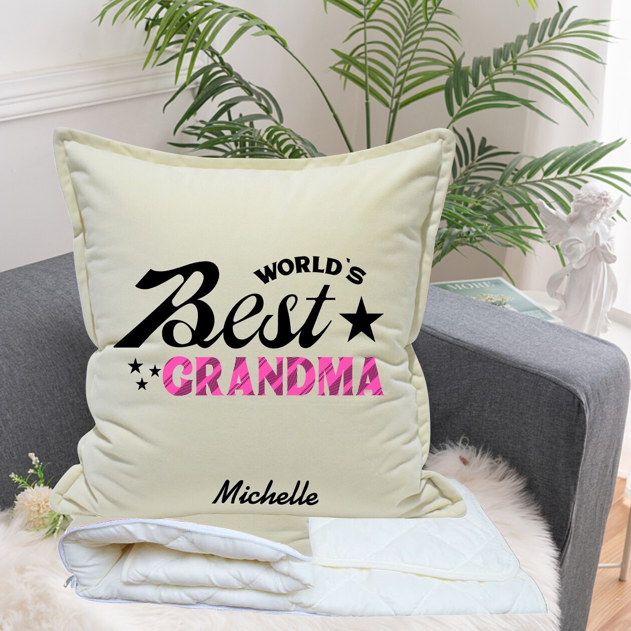 Personalized 2 in1 Pillow &amp; Quilt