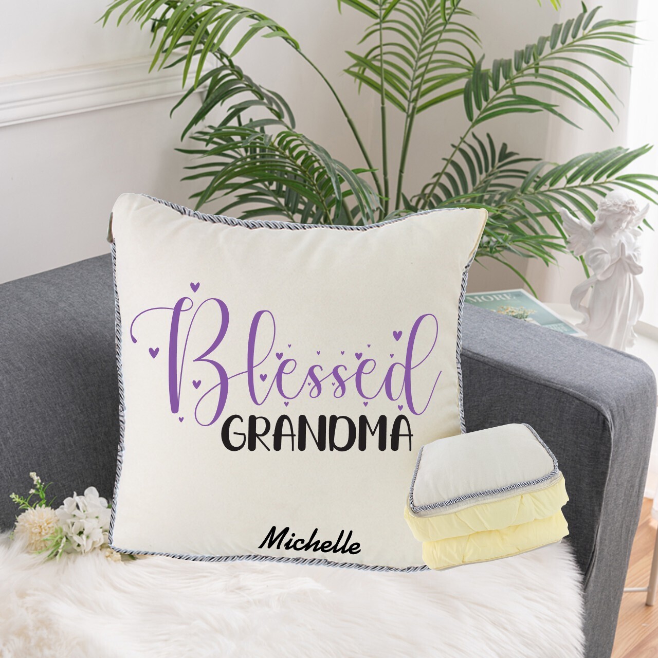 Personalized 2 in1 Pillow &amp; Quilt