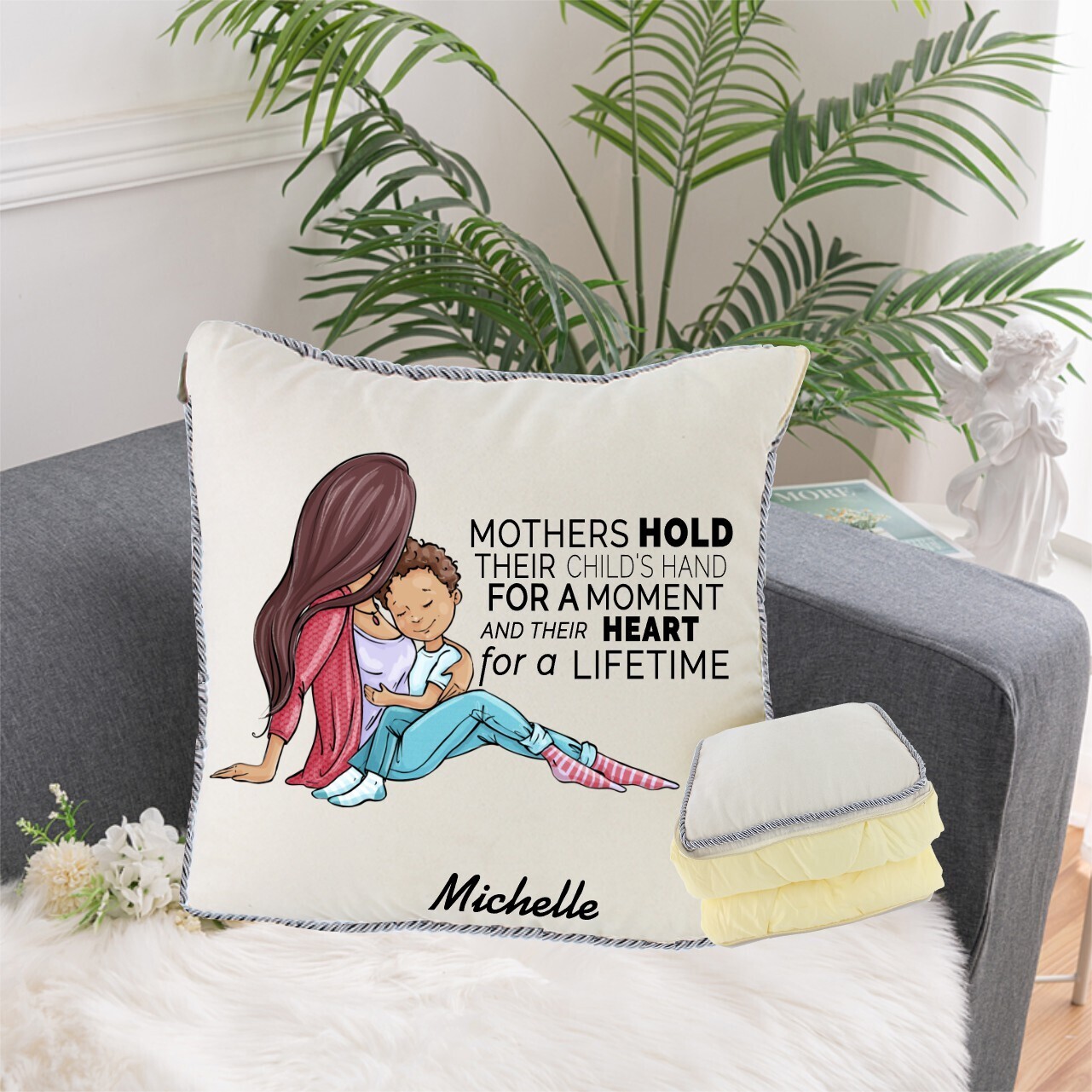 Personalized 2 in1 Pillow &amp; Quilt