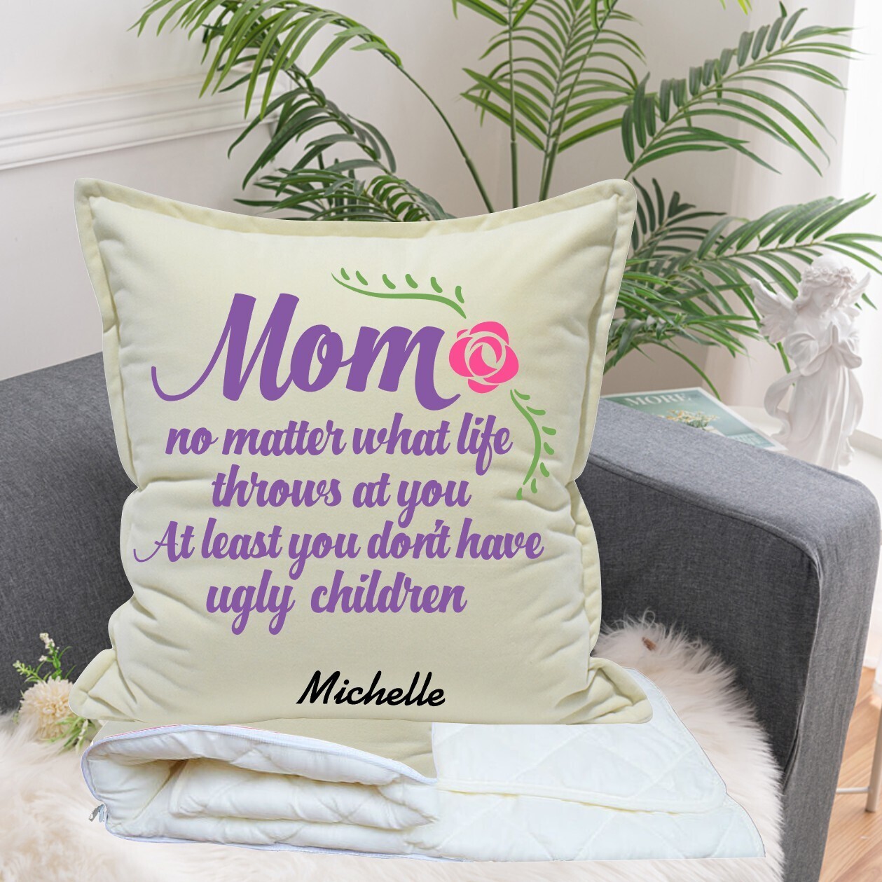 Personalized 2 in1 Pillow &amp; Quilt
