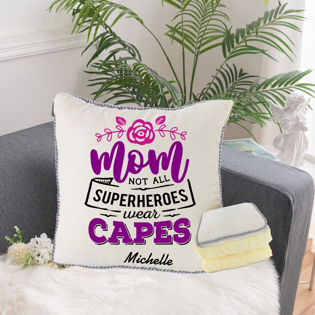Personalized 2 in1 Pillow &amp; Quilt