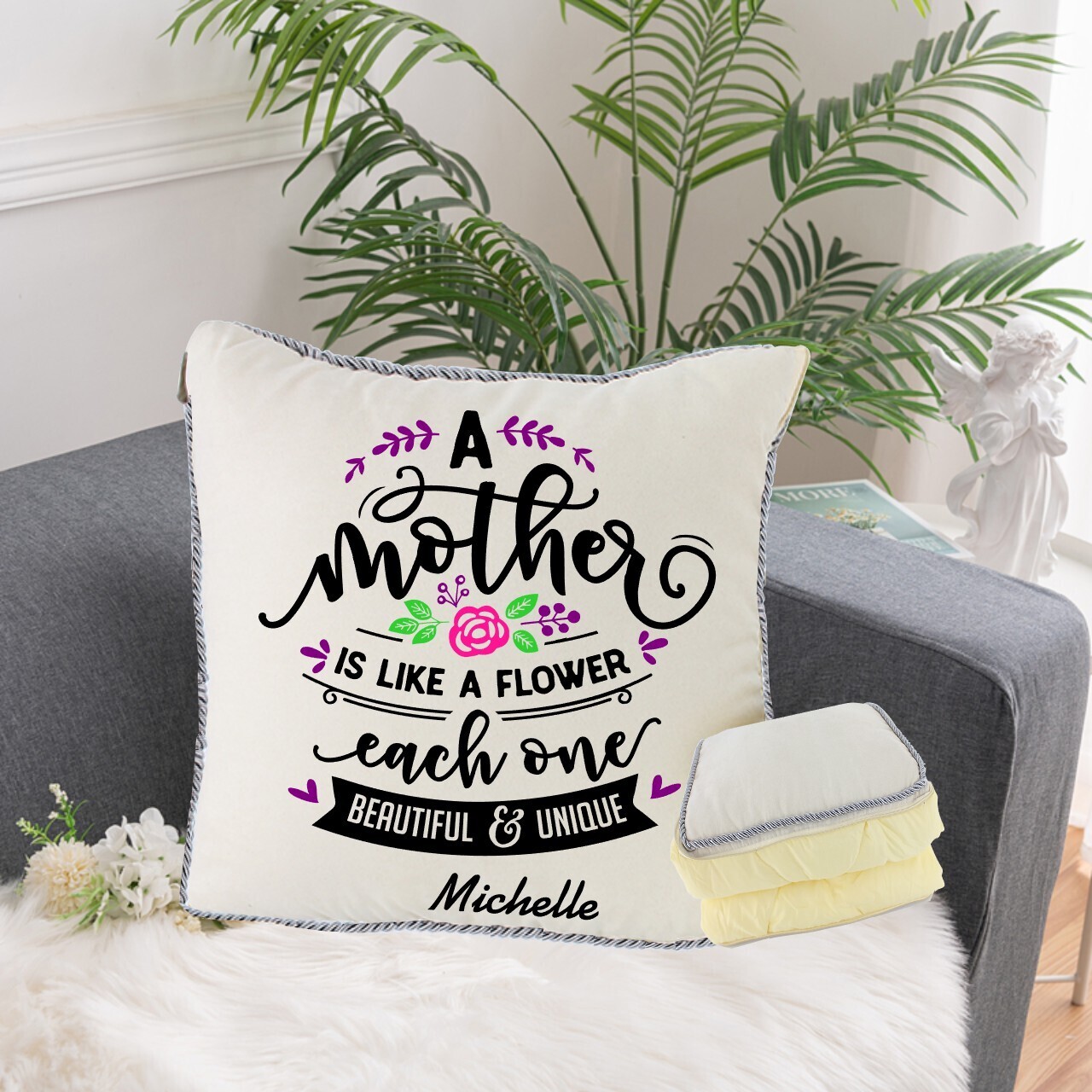 Personalized 2 in1 Pillow &amp; Quilt