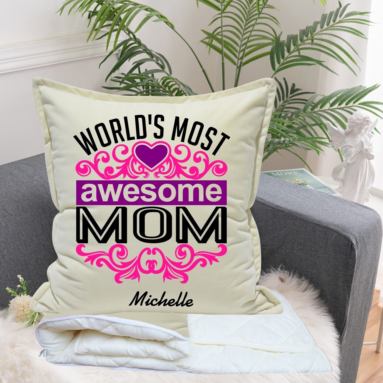 Personalized 2 in1 Pillow &amp; Quilt